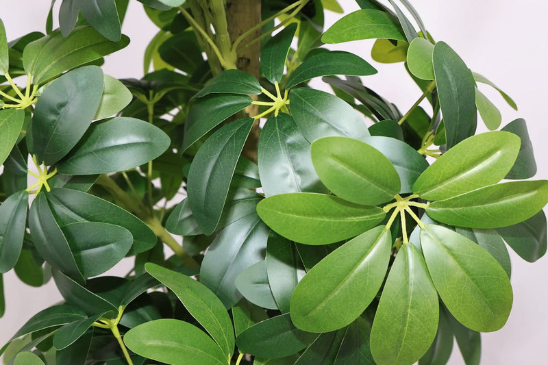 5.2FT Realistic Faux Tree with Lifelike Foliage in Green, Durable Plastic Construction for Indoor and Outdoor Use