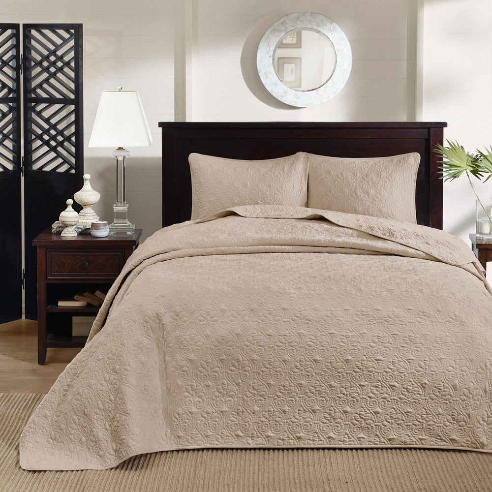 Reversible Quilt Set Khaki King/Cal King Media 5