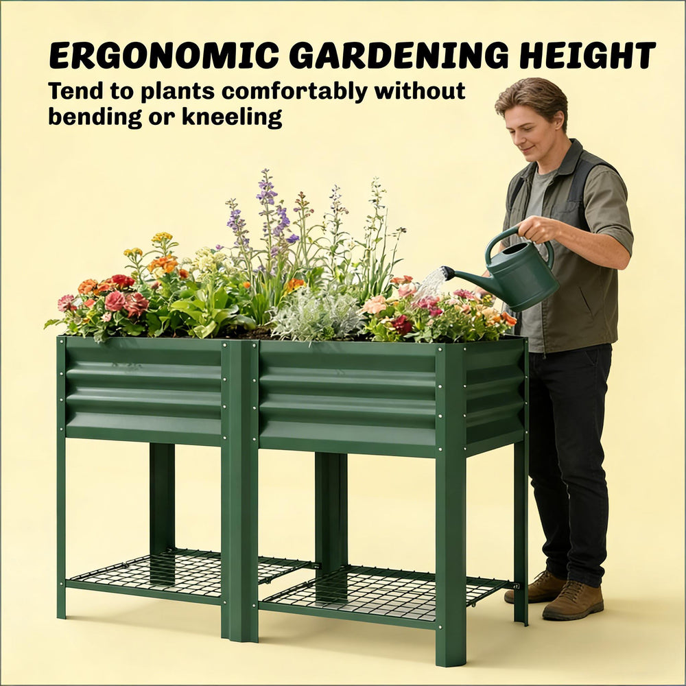 Planter Box,Outdoor Elevated Planter Box,Raised Garden Bed Media 6
