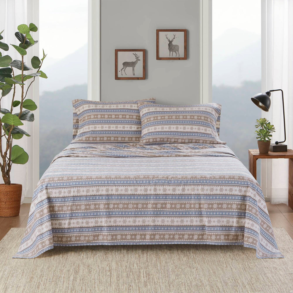 4 PCS Full Sheet Set Blue Snowflake Media 17