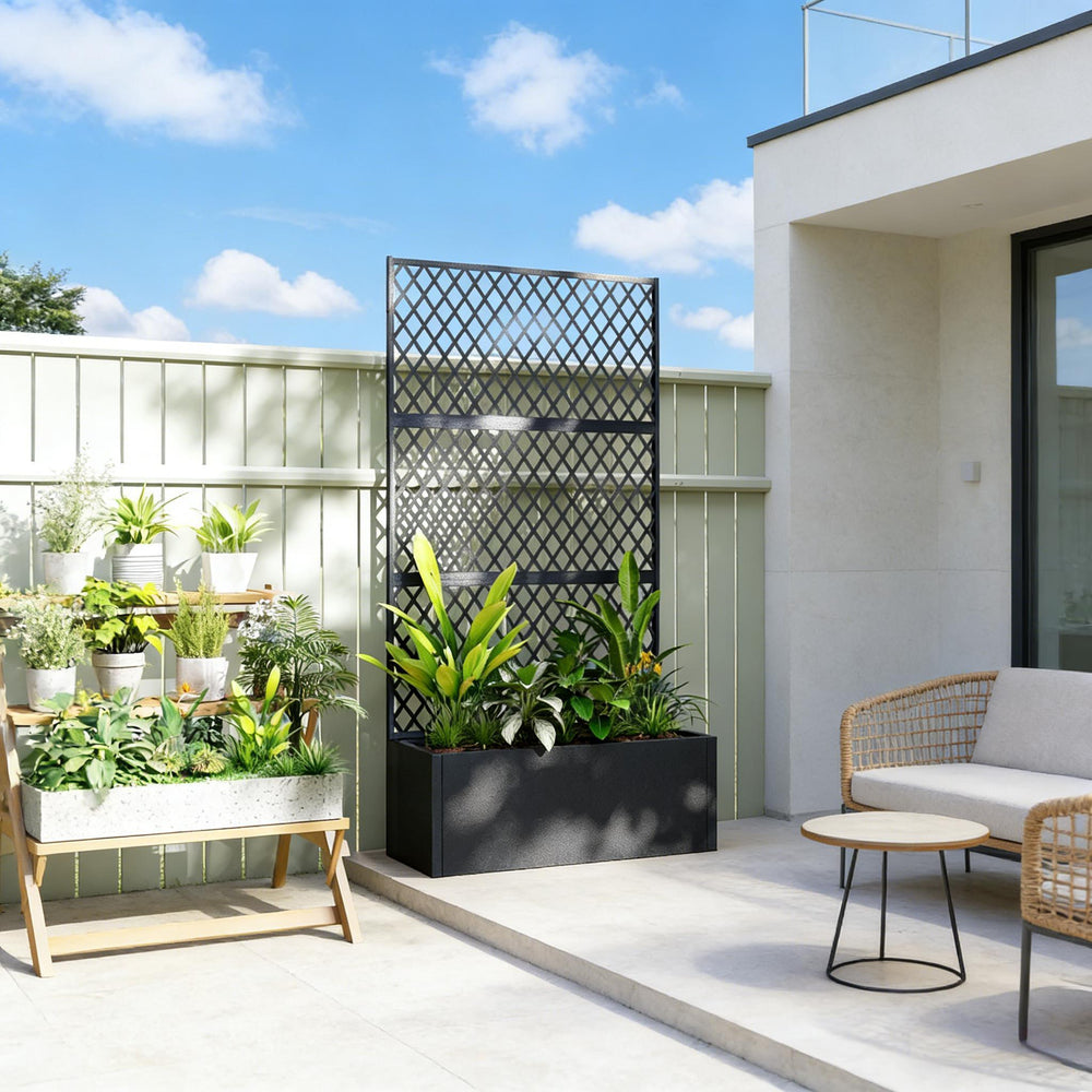 Raised Garden Bed,Metal Planter Box,Privacy Planter Media 7