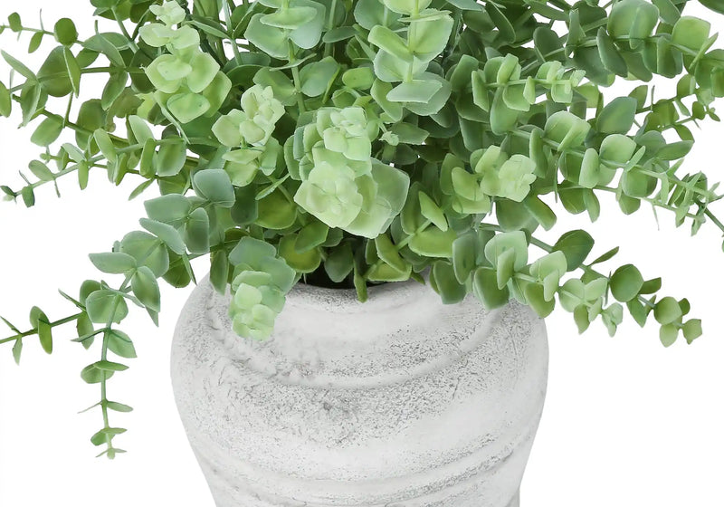 Artificial Plant, Set Of 2, 16' Tall, Eucalyptus Grass, Table, White Pots, Contemporary, Modern