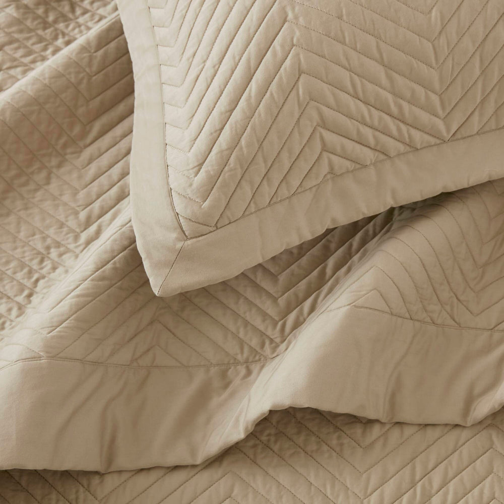 King 3 Piece Cotton Quilt Set Linen Media 16