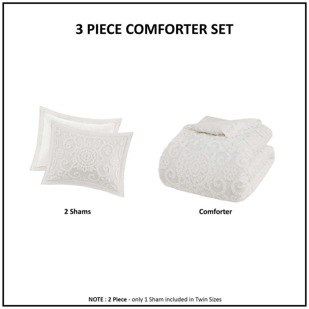 Comforter Mini set Ivory Full/Queen Media 13