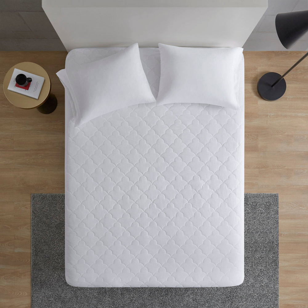Cotton Percale Quilted Mattress Pad Media 2