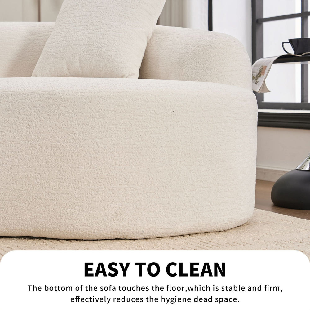 Foam & Spring Sofa Sectional White Living Room Design Furniture Collection Media 8