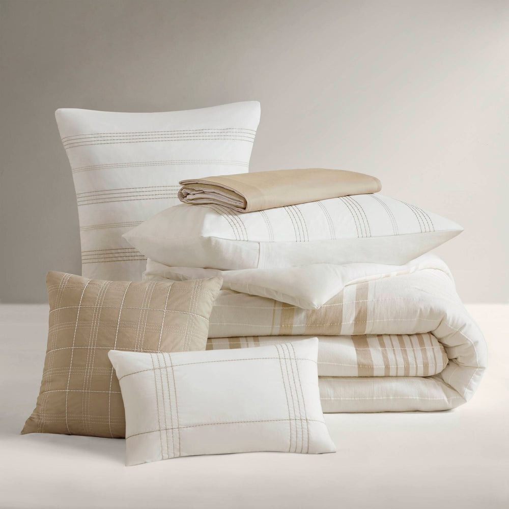 6-Piece Full Cotton Jacquard Oversized Comforter Set Media 8