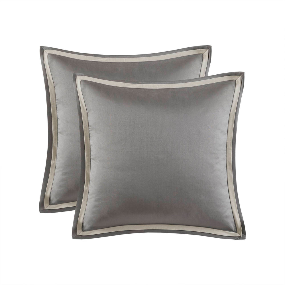 9 PCS King Jacquard Oversized Duvet Style Comforter Set Taupe Media 13