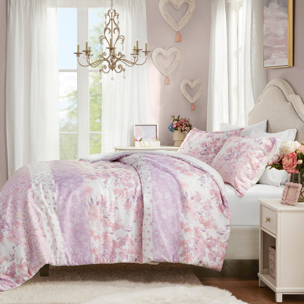 Floral Paisley Duvet Cover Set Full/Queen Media 6
