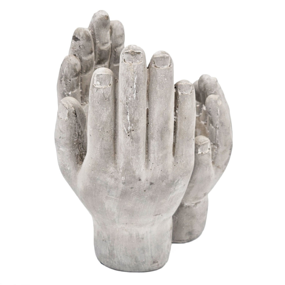 Set of 2 6x6x9' Accepting Hands Accent Cement Hand Decor Media 5