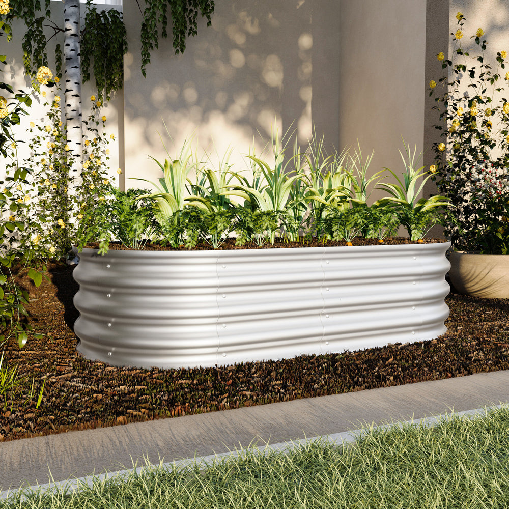 Galvanized Raised Garden Bed Kit for Vegetables, Flowers & Herbs, Rust-Resistant, Easy Assembly Media 4