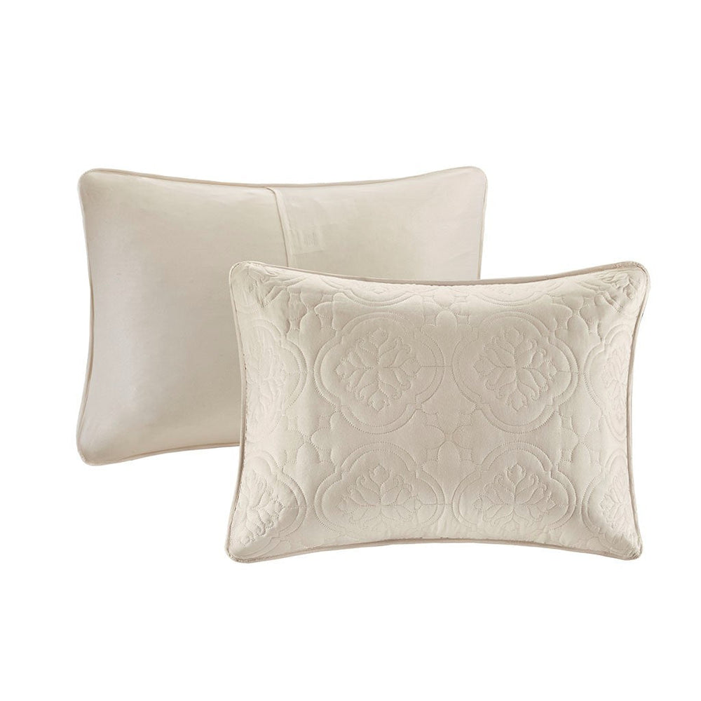 3 Piece Reversible Bedspread Set Cream King/Cal King Media 9