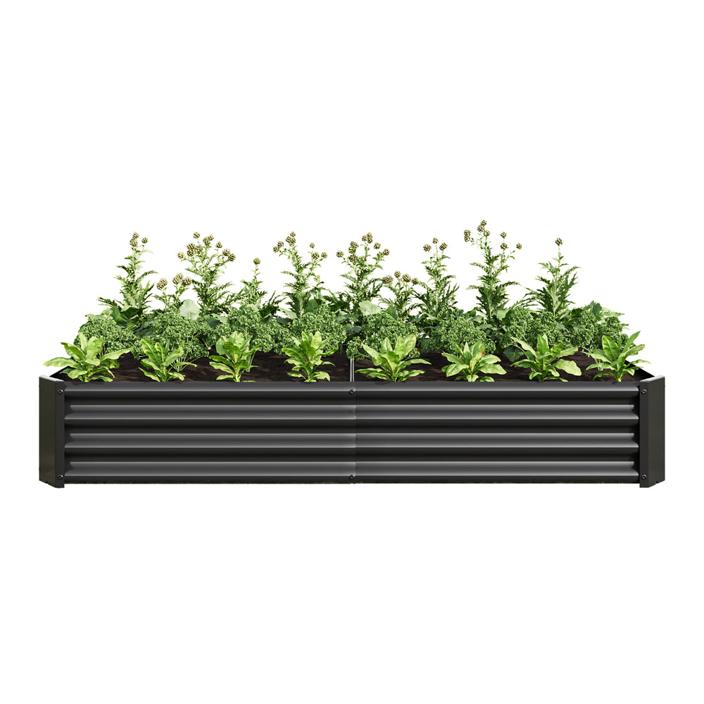 Raised Garden Bed Outdoor, 6×3×1ft , Metal Raised  Rectangle Planter Beds for Plants, Vegetables, and Flowers - Black Media 14