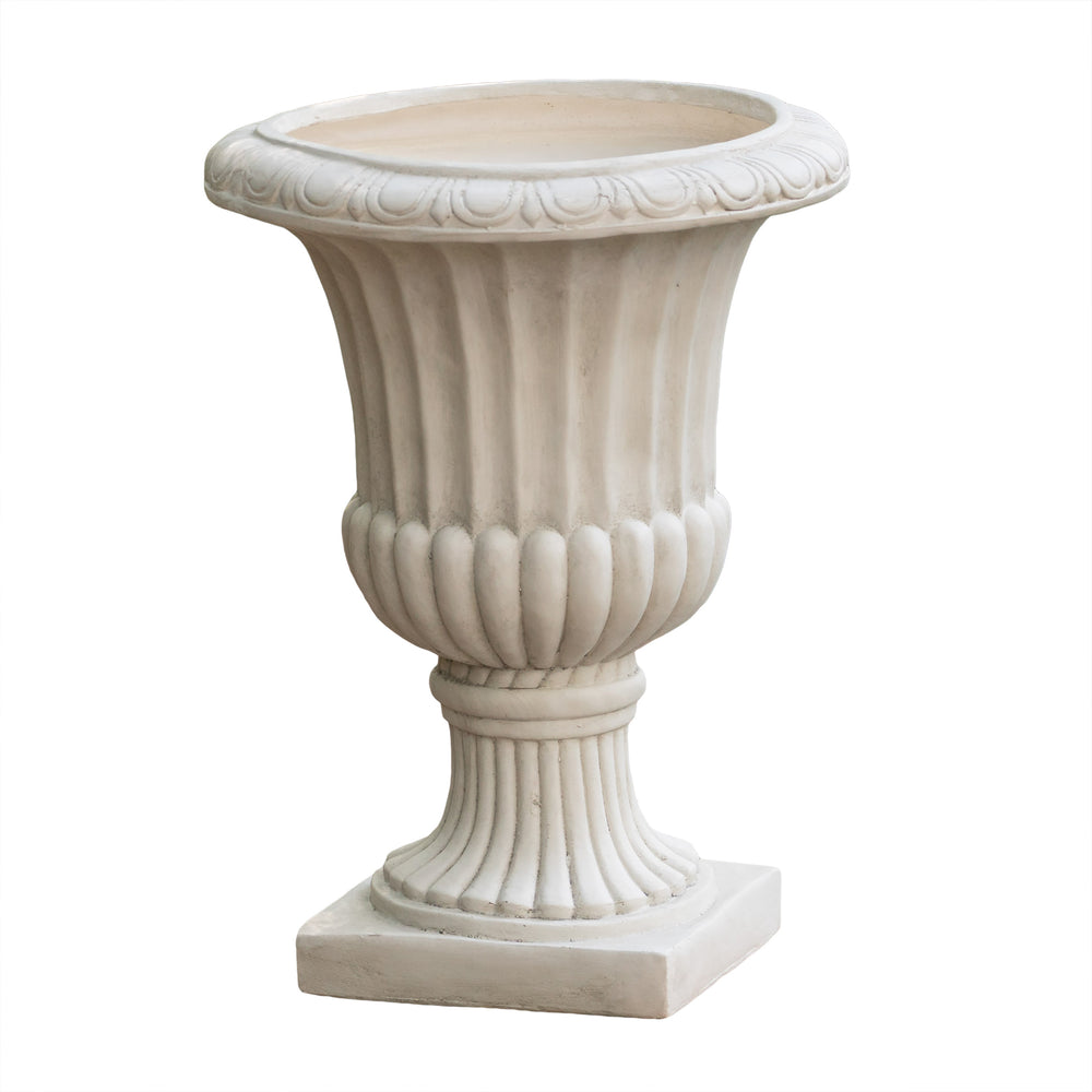 26.5' H Classic Antique White Italian MGO Urn Planter Media 1