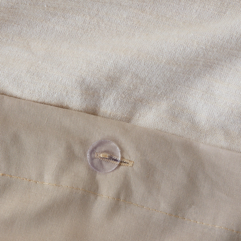 5 Piece Organic Cotton Oversized Comforter Cover Set w/removable insert Natural Full/Queen Media 4
