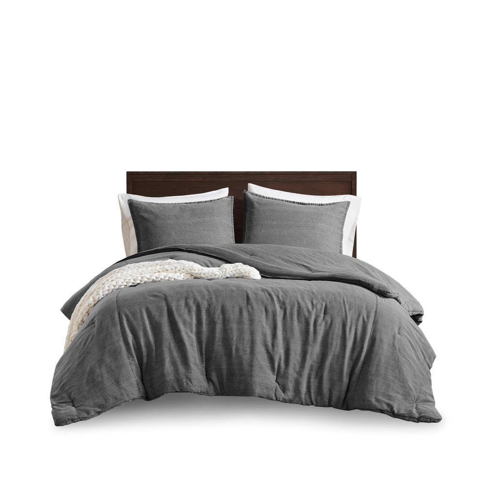 3PCS Full/Queen Twill Washed Comforter Set Media 16