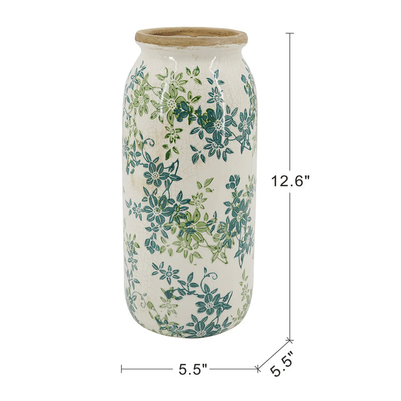 Floral Cylinder Vase