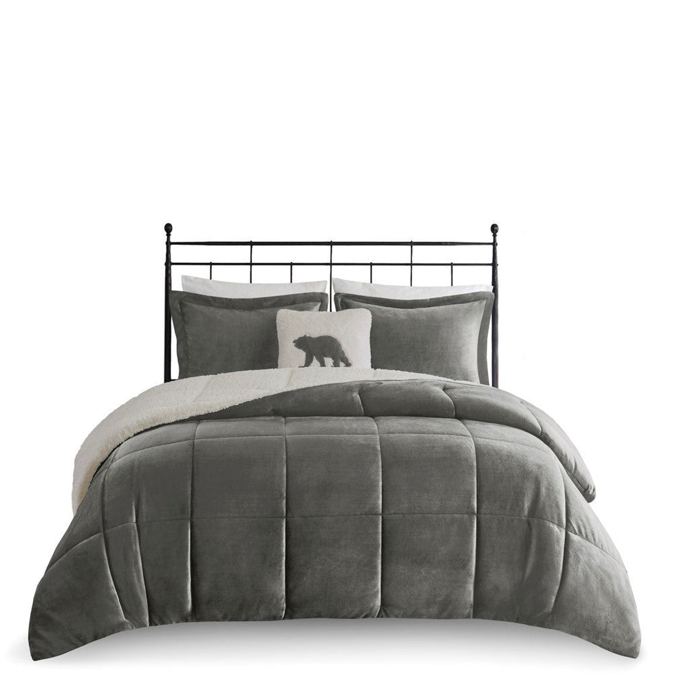 King Plush to Sherpa Down Alternative Comforter Set Media 7