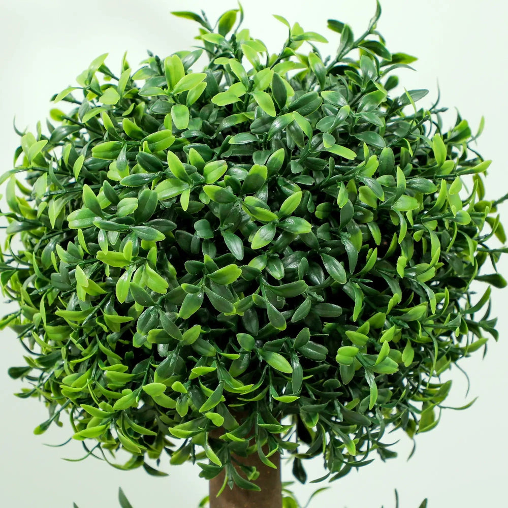 2 pcs/set. Artificial Ball Boxwood Topiary Trees, Fake Plants in Pot Media 5