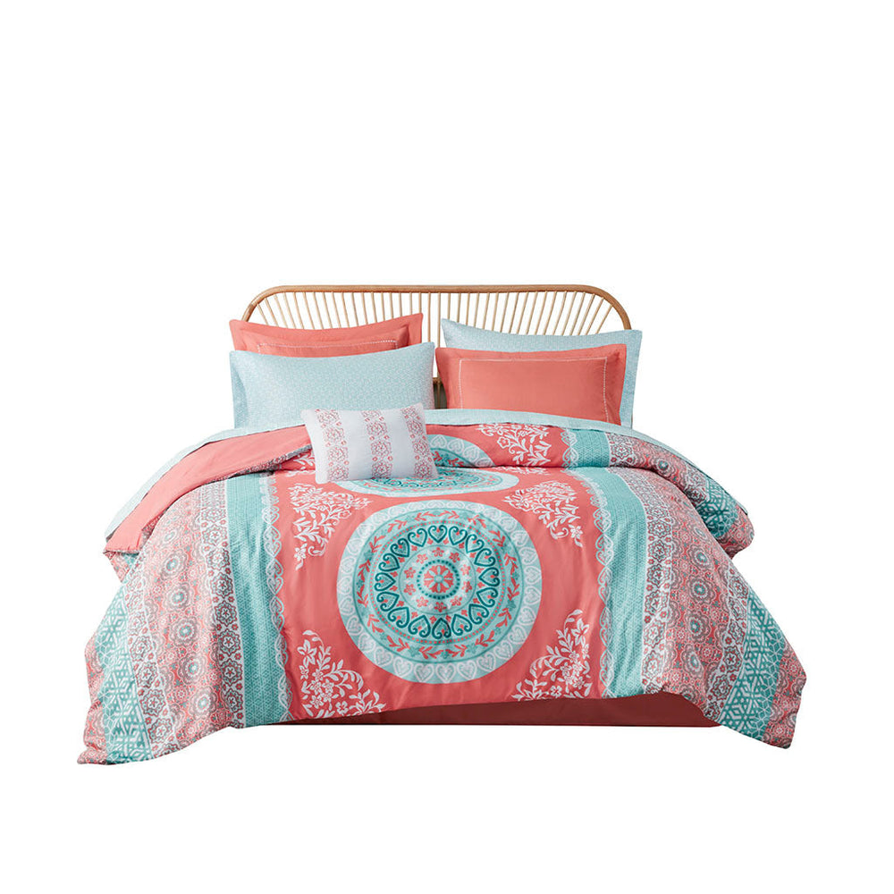 Full Boho Comforter Set with Bed Sheets Media 13