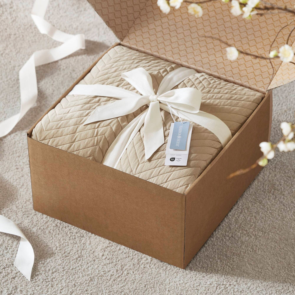 King 3 Piece Cotton Quilt Set Linen Media 7