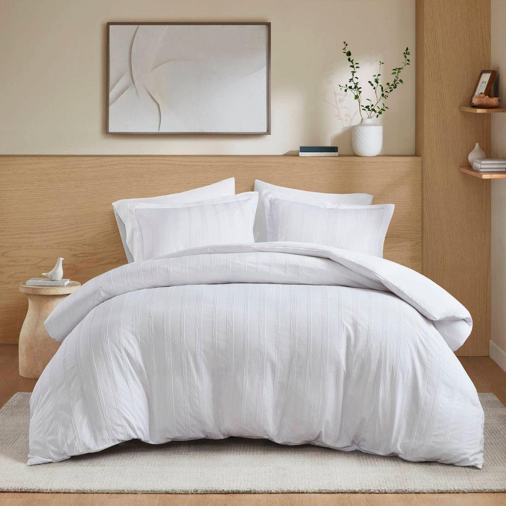 3-Piece Full Woven Striped Duvet Set Media 13
