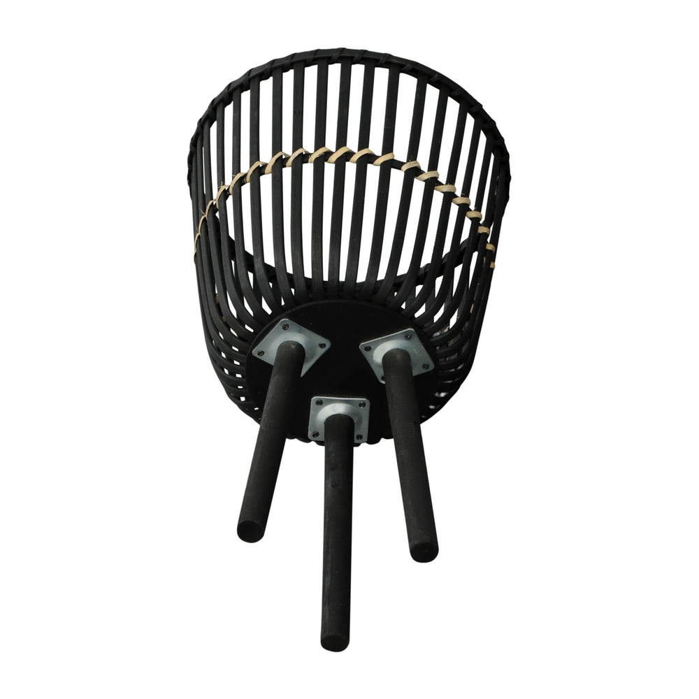 S/3 BAMBOO FOOTED PLANTERS 11/13/15', BLACK Media 7