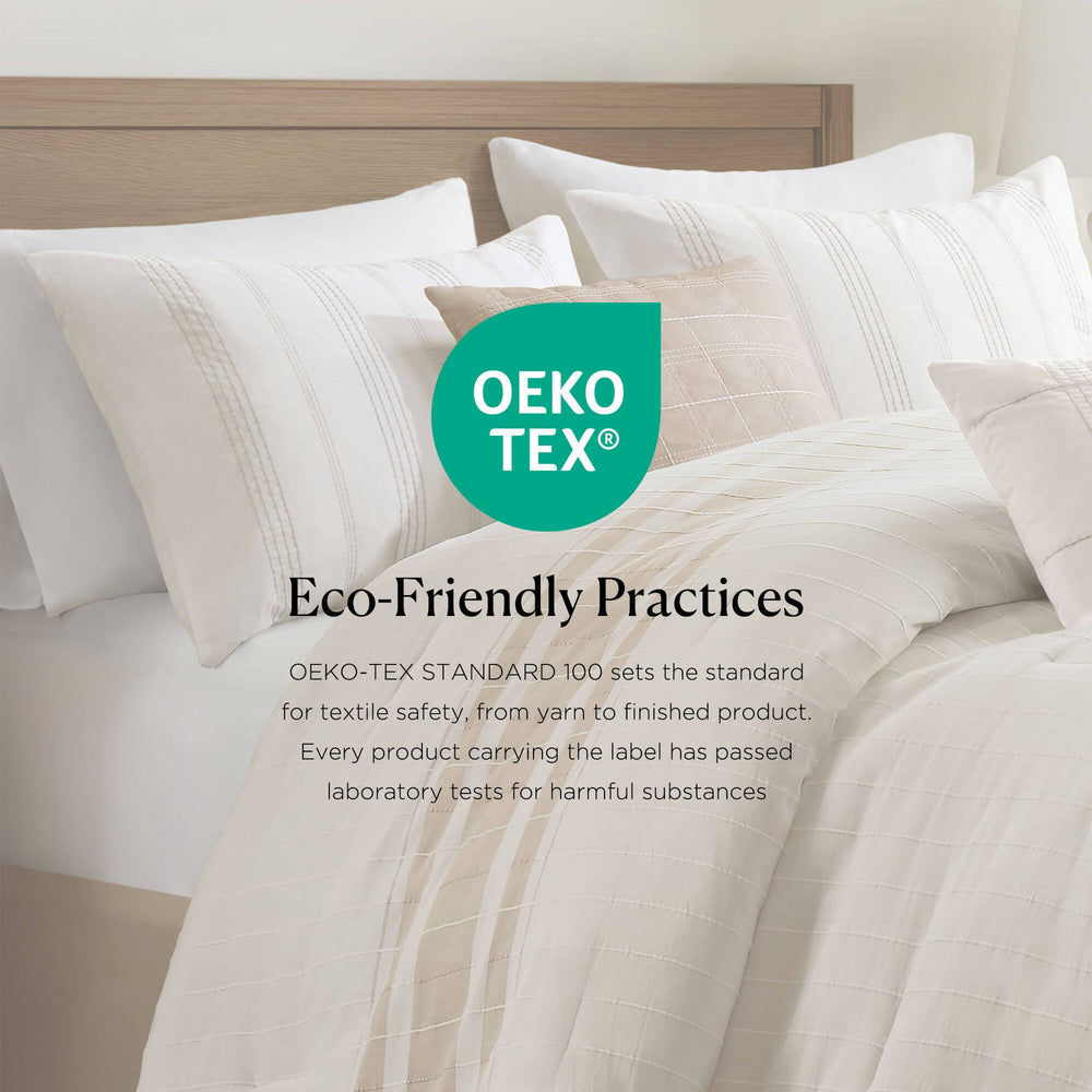 6-Piece Cal King Cotton Jacquard Oversized Comforter Set Media 11