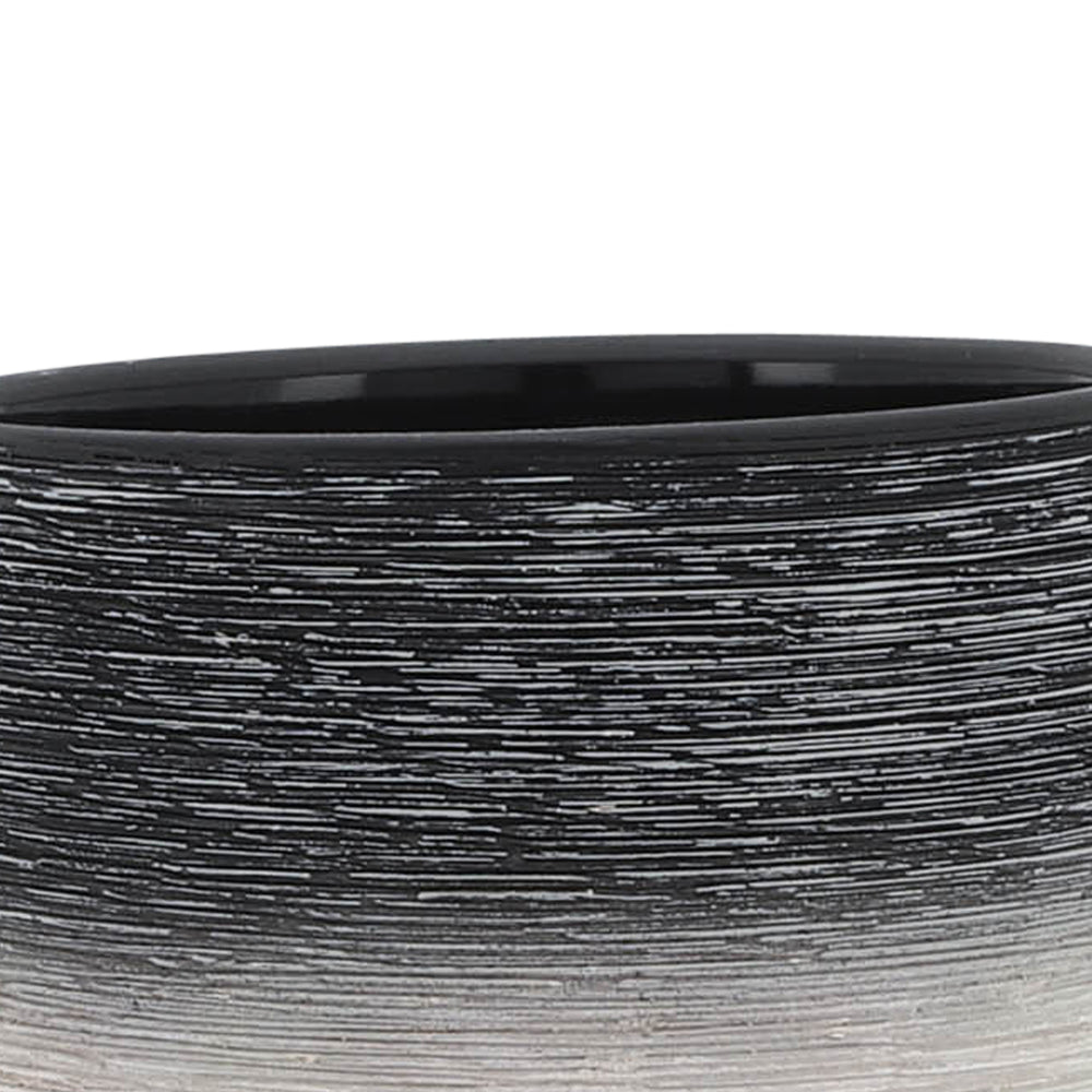 CERAMIC 5' PLANTER ON WOODEN STAND, GRAY Media 7