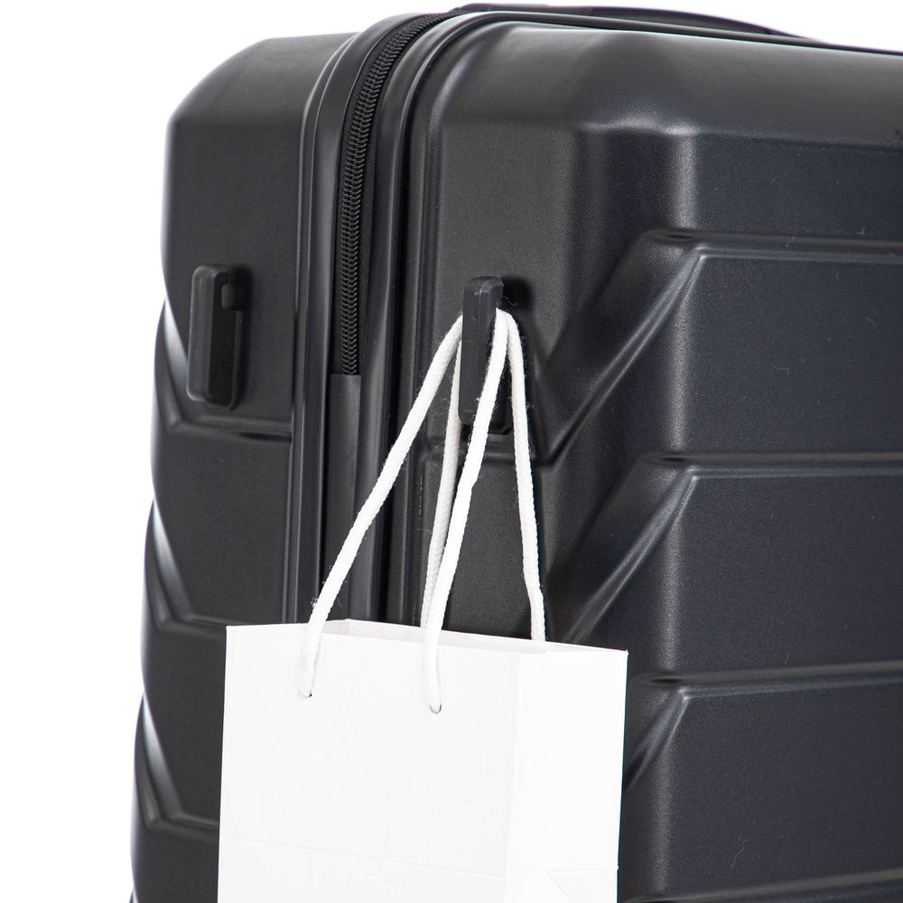 ABS Luggage Set 20 24 28 Inch Spinner Wheels Black Durable 3-Piece & Combination Lock Media 17