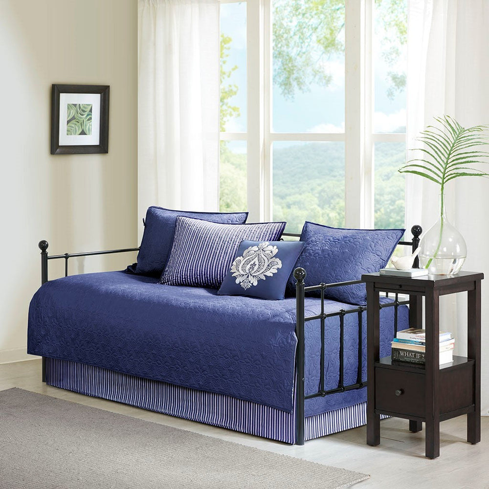 6 Piece Reversible Daybed Cover Set Navy Daybed Media 1