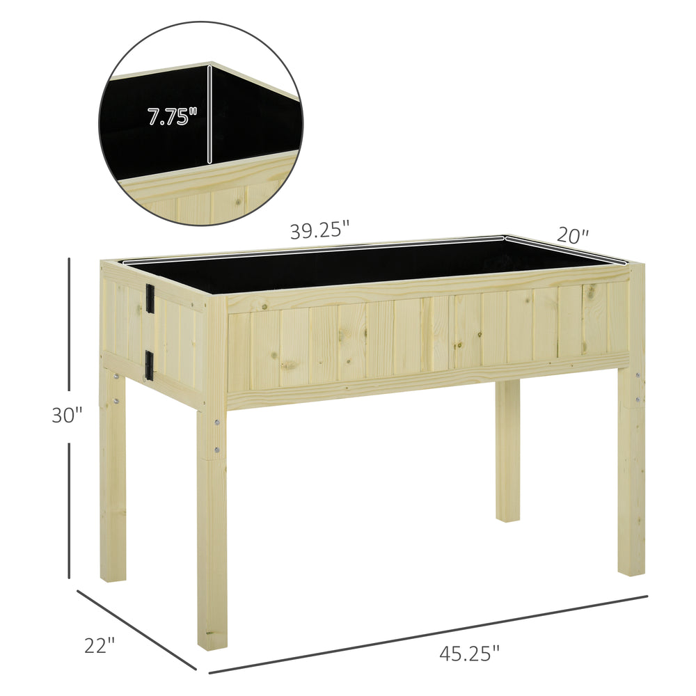 Garden Raised Bed Raised Garden Bed Elevated Wooden Planter Box Media 4