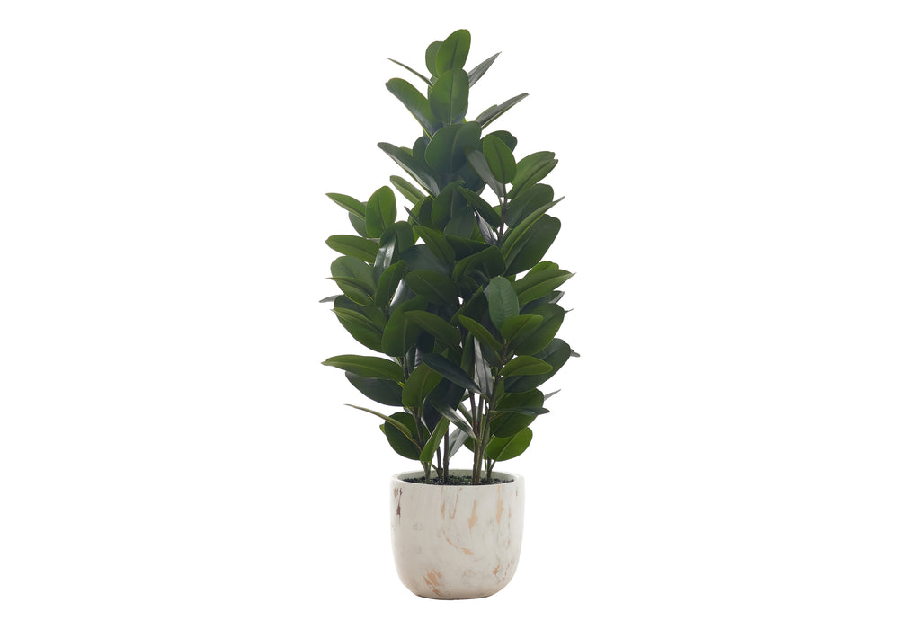 Artificial Plant, 31' Tall, Garcinia Tree, Indoor, Faux, Fake, Floor, Greenery, Potted, Real Touch, Decorative, Green Leaves, White Cement Pot Media 2