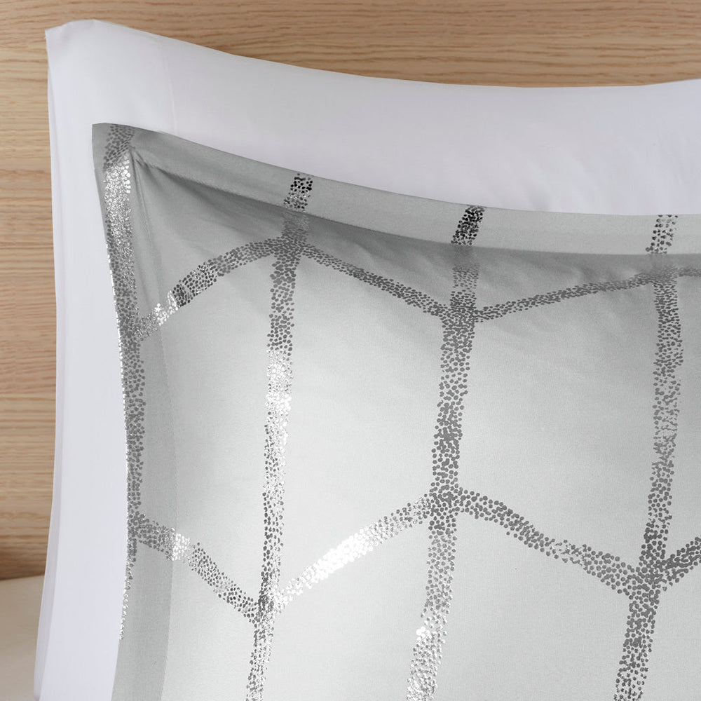 Full/Queen Metallic Printed Comforter Set Media 3