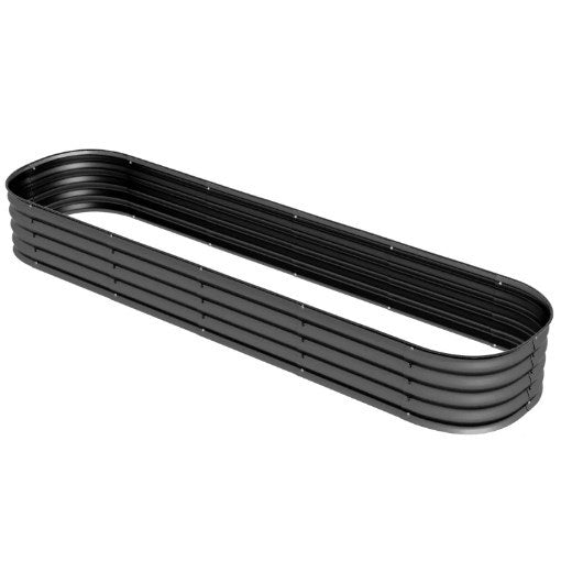 Metal Planter Box with Safety Edging,Galvanized Raised Garden Bed Kit Media 2