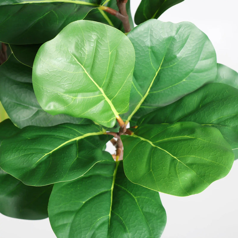 6FT Artificial Fiddle Leaf Fig Tree With Decorative White Pot, Faux Indoor Plant for Home Office Living Room Corner Decoration, 1pc/set