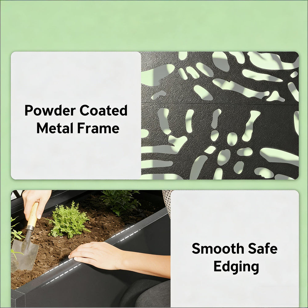 Trellis Planter,Efficient Drainage Planter Box,Spacious Metal Planter Box Media 5