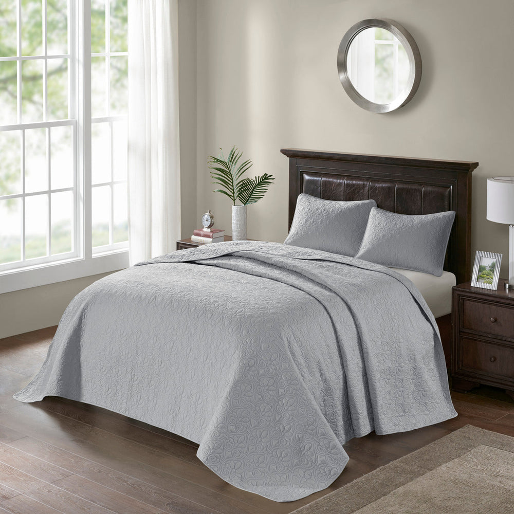 Reversible Quilt Set Grey Twin/Twin XL Media 4