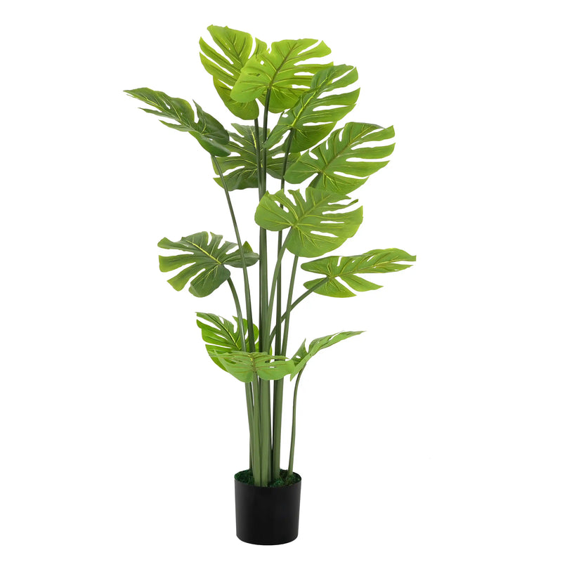 57' Artificial Monstera Deliciosa Plant with Black Plastic Pot