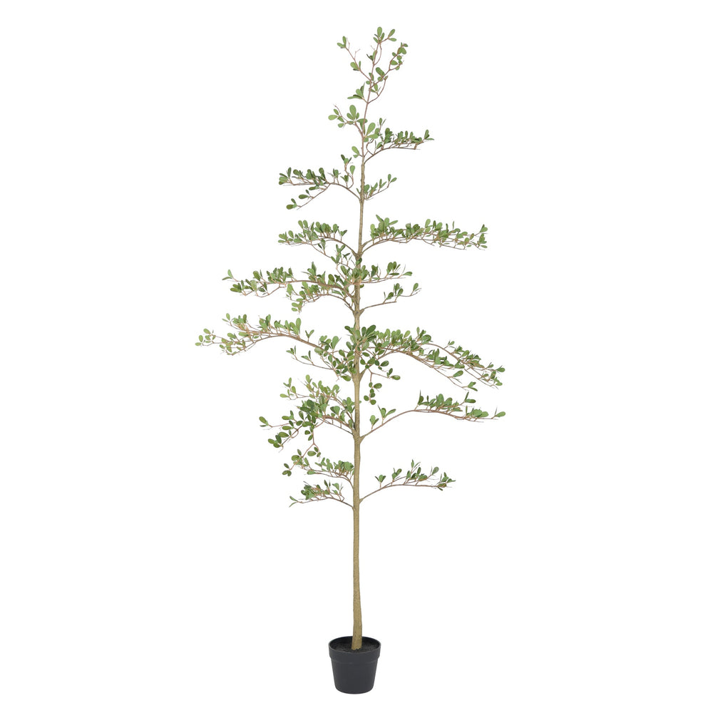 6ft Artificial Olive Tree, Realistic Faux Potted Plant in Black Pot, Indoor & Covered Outdoor Decorative Tree for Living Room and Office, 1pc/set Media 4