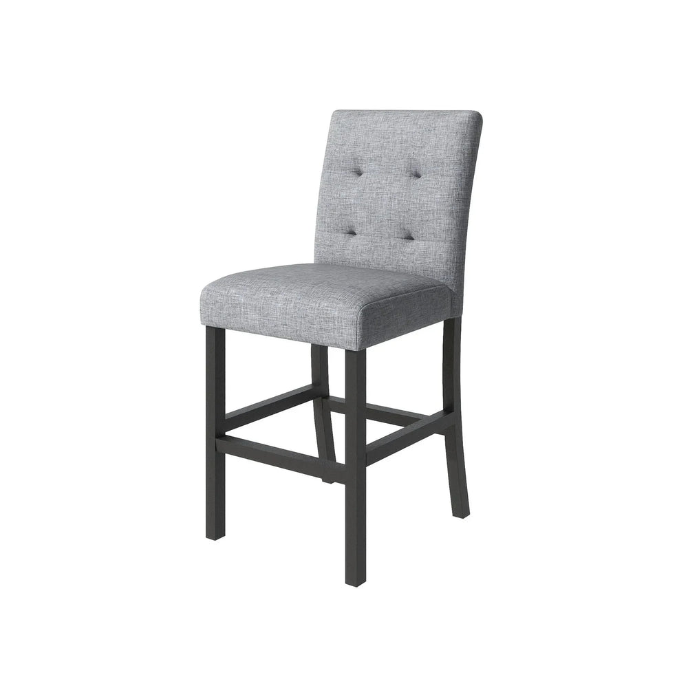 Counter Height Dining Set Solid Wood Square Table & Upholstered High Back Chairs Media 16