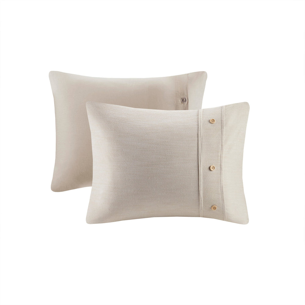 5 Piece Organic Cotton Oversized Comforter Cover Set w/removable insert Natural King/Cal King Media 9