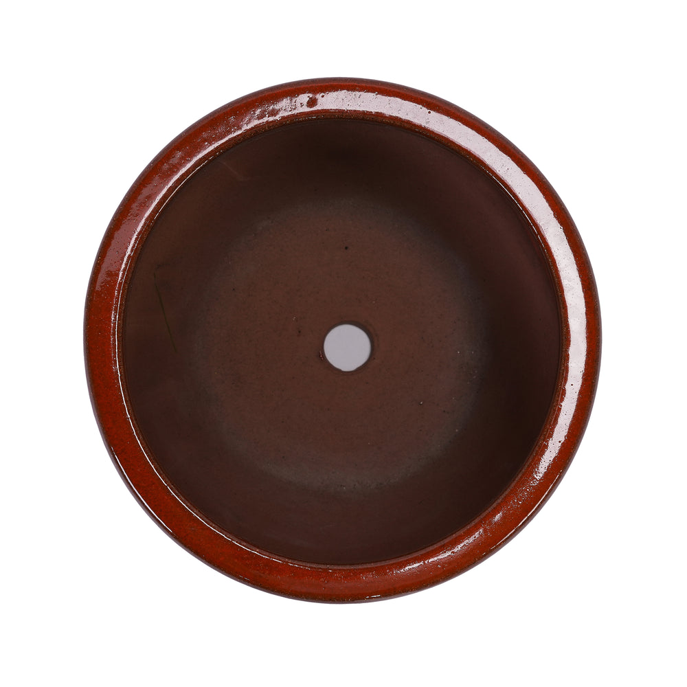 3 Pieces Ceramic Flowerpot, Modern Planter for Patio, Garden or Windowsills - Orange Media 12