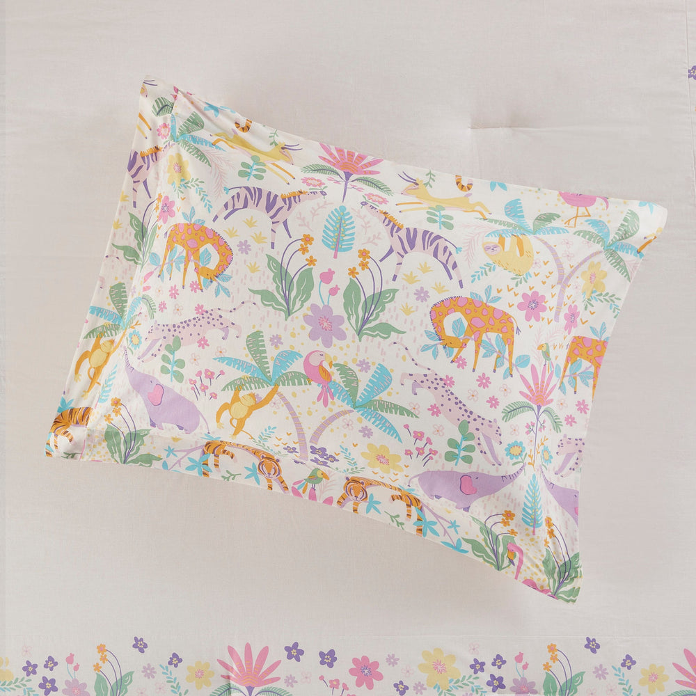 3 PCS Twin Floral Reversible Cotton Comforter Set with Throw Pillow Purple Media 10