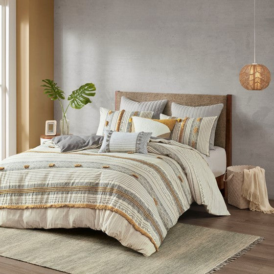 Full/Queen 3 Piece Cotton Duvet Cover Set Media 1