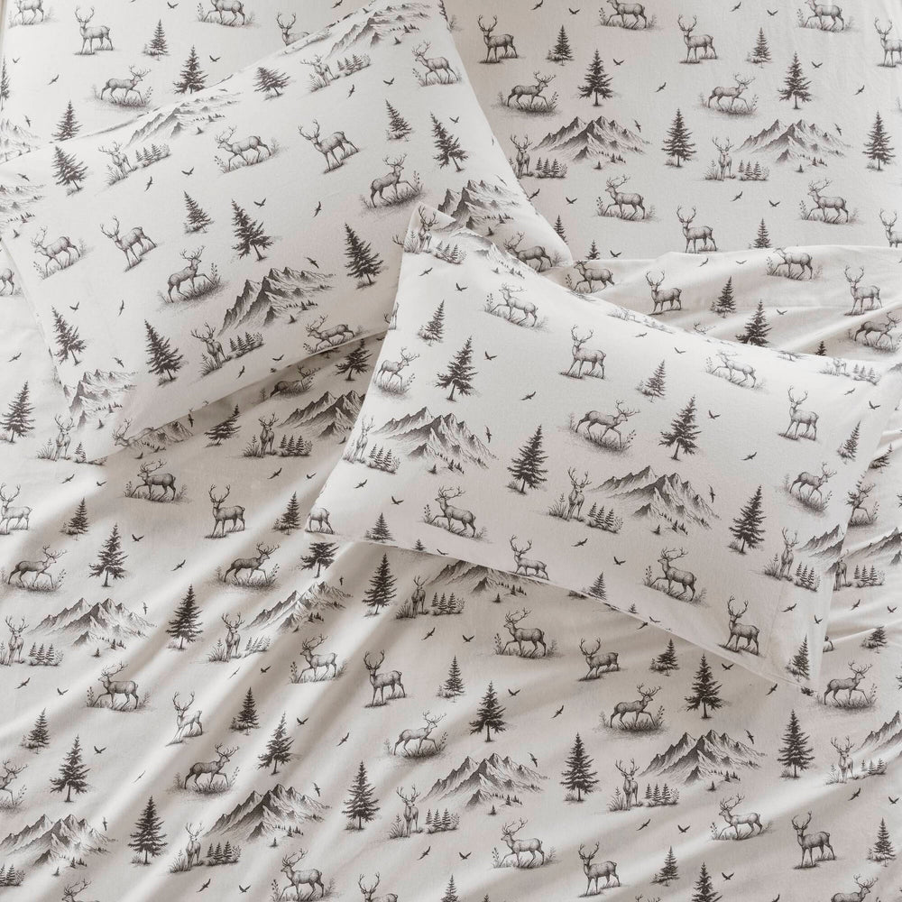 4 PCS Full Sheet Set Gray Deer Toile Media 13