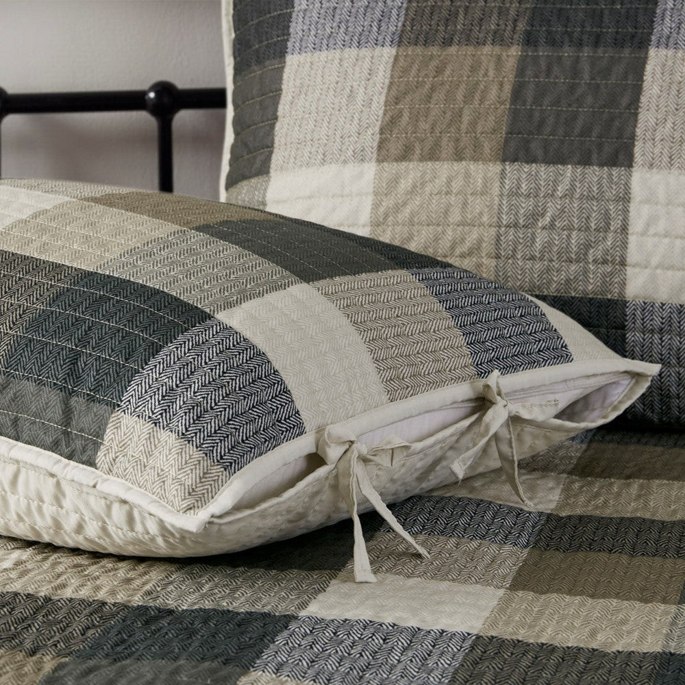 6 Piece Reversible Plaid Daybed Cover Set Neutral Daybed Media 11