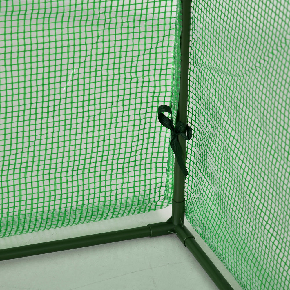 10' x 3' x 2.5' Mini Greenhouse, Portable Tunnel Green House with Roll-Up Zippered Doors, UV Waterproof Cover, Steel Frame, Green Media 9