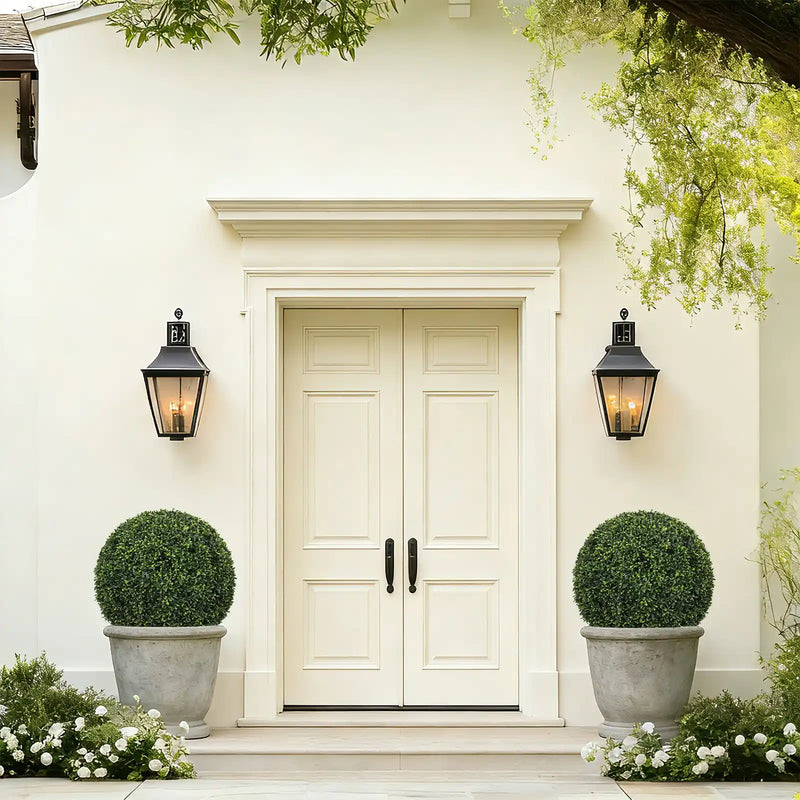 Artificial Boxwood Topiary Balls 18.5IN Green Outdoor Decorative Spheres for Garden Porch Patio Planter, 2pcs Set Plastic