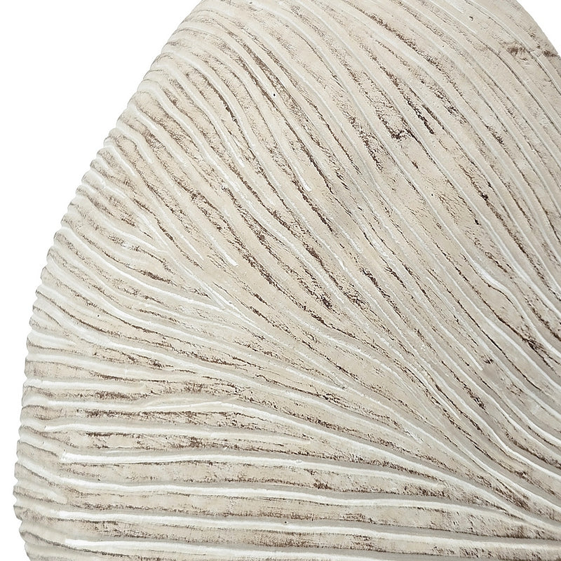 11.5x6.7x7.7' Sand and Cement Nautilus Shell Planter with Textured Beige Finish